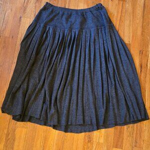Sezane Leonine Style Gray Pleated Knit Skirt – Size XL